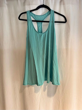 Lilly Pulitzer Luxletic Aqua Blue Racerback Tank Top L